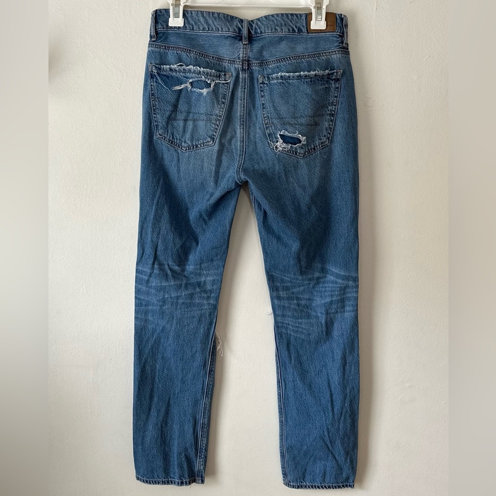 American Eagle distressed ripped straight jeans - Picture 2 of 3